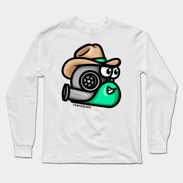 Turbo Snail - Cowboy (Mint) Long Sleeve T-Shirt by hoddynoddy